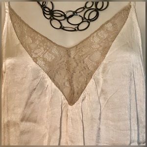 American Eagle Outfitters Tops - American Eagle lacy/satin tank American Eagle Outfitters Tops - American Eagle lacy/satin tank